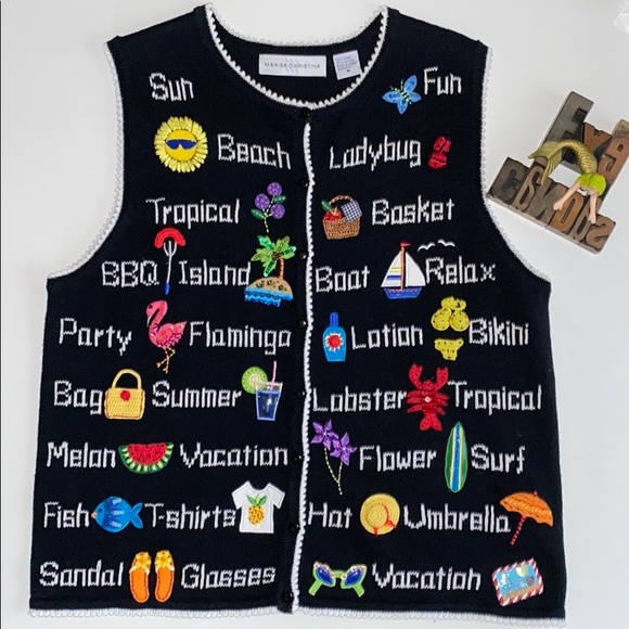 🆕MARISA CHRISTINA Summer Theme Vest - Picture 1 of 16